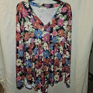 Chic Soul Multicolor Floral Blouse
